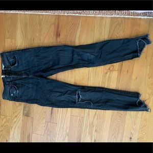 Rag & Bone high rise skinny in faded black
